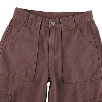 Y2K Wide Leg Cargo Jeans for Stylish Comfort