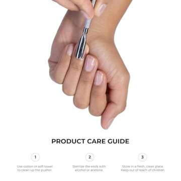 NGHIA Pusher - S-506 (Stainless Steel) | Double–Ended Nail Cleaner and Spoon Pusher | Premium Quality for Nail Care | Ergonomic Design | Suitable for Professional & Home Use