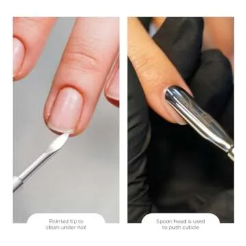 NGHIA Pusher - S-506 (Stainless Steel) | Double–Ended Nail Cleaner and Spoon Pusher | Premium Quality for Nail Care | Ergonomic Design | Suitable for Professional & Home Use