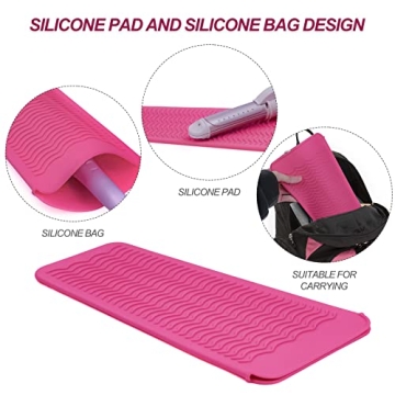 Silicone Heat Resistant Mat Pouch for Hair Styling Tools