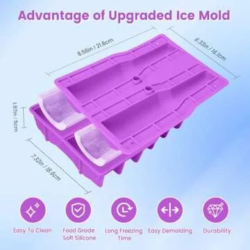Premium Ice Mold for Stanley Cup - 40 Oz Capacity