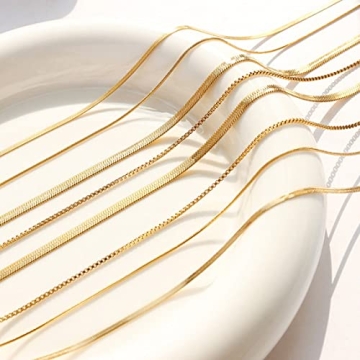 CHESKY 18K Gold Dainty Choker Layered Necklaces