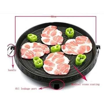 Korean BBQ Grill Pan - Nonstick Smokeless 32x32cm