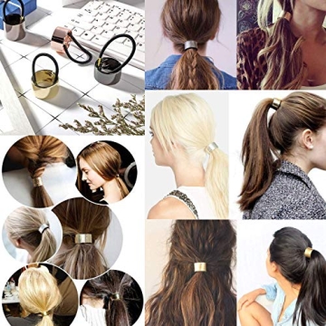 Healthcom Metal Circle Cuff Hair Ties - Elegant & Versatile