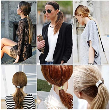 Healthcom Metal Circle Cuff Hair Ties - Elegant & Versatile