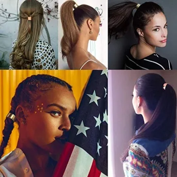 Healthcom Metal Circle Cuff Hair Ties - Elegant & Versatile