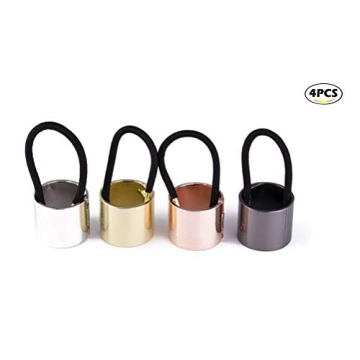 Healthcom Metal Circle Cuff Hair Ties - Elegant & Versatile