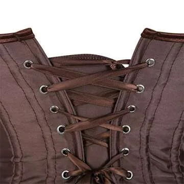 Elegant Women's Bustier Corset Top in Black Satin