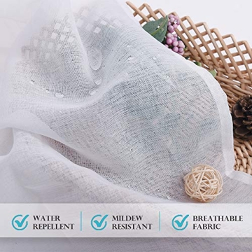 RYB HOME Patio Outdoor Sheer Curtains for Elegance