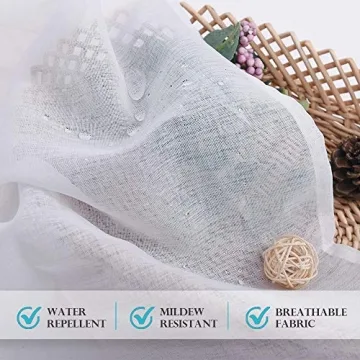 RYB HOME Patio Outdoor Sheer Curtains for Elegance