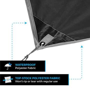 Bear Butt Hammock Rain Fly & Camping Tarp - 11 x 9 ft Hammock Tarp Rain Fly for Hammock Camping - Easy to Set Up Tent Tarp for Tent Camping - Waterproof Camping Tarp - Ultralight Backpacking Tarp