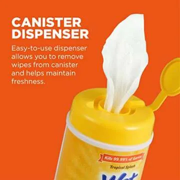 Wet Ones for Pets Multi-Purpose Dog Wipes With Aloe Vera | Dog Wipes For All Dogs in Tropical Splash, Wet Ones Wipes for Paws & All Purpose | 50 Ct Cannister Dog Wipes