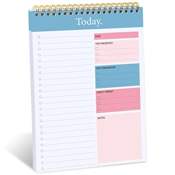 To Do List Notepad - Daily Planner Notepad Undated 52 Sheets Tear Off, 6.5" x 9.8" Checklist Product...