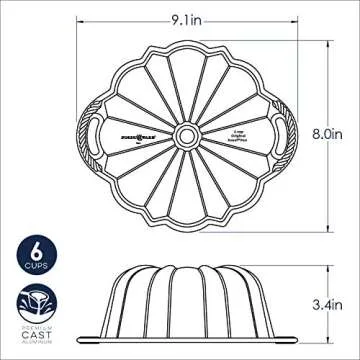 Nordic Ware Anniversary Bundt Pan - 6 Cup Gold Design