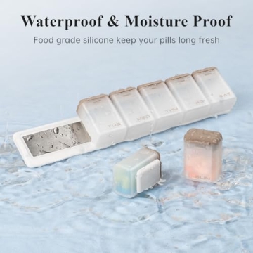 KOVIUU Magnetic Weekly Pill Organizer for Travel