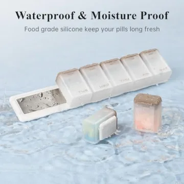 KOVIUU Magnetic Weekly Pill Organizer for Travel