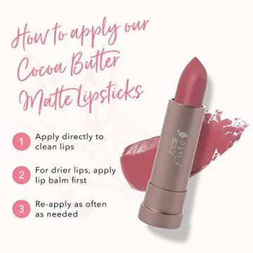 Vegan Cocoa Butter Matte Lipstick with Lasting Hydration