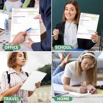 To Do List Notepad Undated, Daily To Do List Notebook (8.5"x 11") Spiral Daily Task Hourly Schedule Planning Pad with Checklist Suitable for Office, Home and School 104 Pages