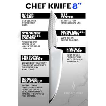 DALSTRONG 8 Inch Chef Knife - Frost Fire Series Design