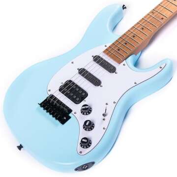 Grote Electric Solid Body Guitar for Beginners - Daphne Blue