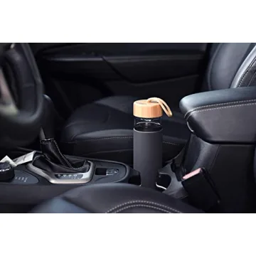 Yomious Stylish 20 Oz Borosilicate Glass Water Bottle