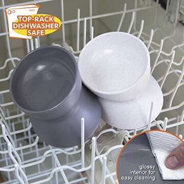 Kitty City Raised Cat Bowls, Small Bowl 2pk (Modern)