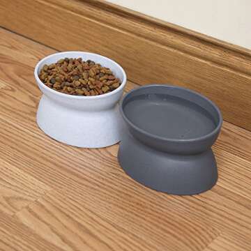Kitty City Raised Cat Bowls, Small Bowl 2pk (Modern)