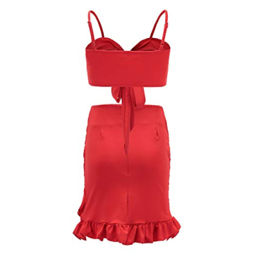 Stylish Relipop Women's Strap Crop Top Outfit Two Piece Dress