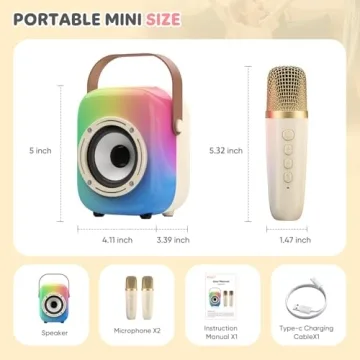 KaraJoy Mini Karaoke Machine for Kids & Adults
