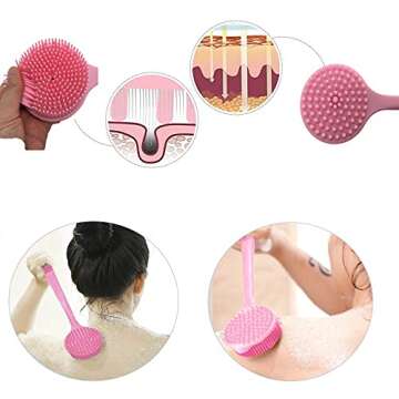 Cinlitek Silicone Body Scrubber for Relaxing Shower Care