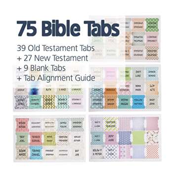 Mr. Pen- Bible Tabs, 75 Tabs, Laminated, Bible Journaling Supplies, Bible Tabs Old and New Testament...
