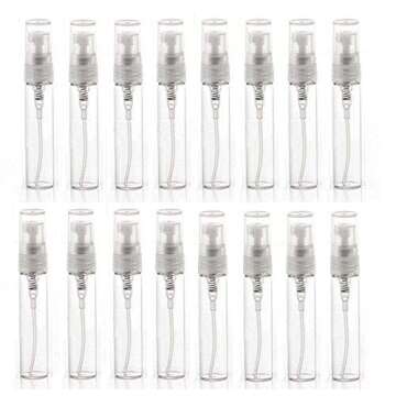 Elfenstal- 25pcs Clear 5ml 1/6oz Glass Atomizer bottle Spray Refillable Perfume Empty Bottle Glass C...