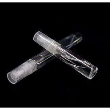 Elfenstal- 25pcs Clear 5ml 1/6oz Glass Atomizer bottle Spray Refillable Perfume Empty Bottle Glass Clean Cloth for Travel Party Must Makeup Tool