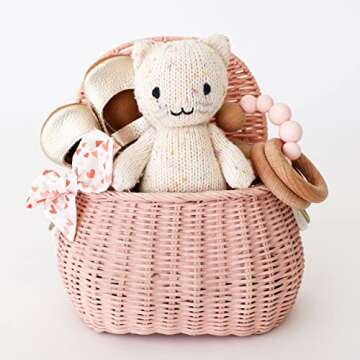 cuddle + kind Baby Animal Bundle - Baby Duck, Baby Bunny(Lilac), Baby Kitten(Confetti) - Set of 3 Lovingly Handcrafted, Fair Trade, Heirloom Quality