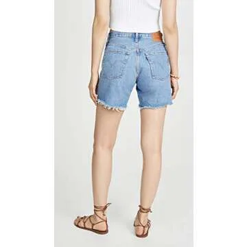 Levi's Women's Premium 501 Mid Thigh Shorts for Summer