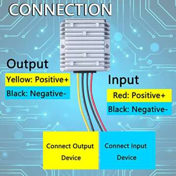 Voltage Regulator Reducer, 48V 36V to 12V Regulator Reducer Transformer, 10A 120W DC 12 Volt Voltage Regulator, Application for Golf Cart, Club Car and More Car Truck Vehicle…