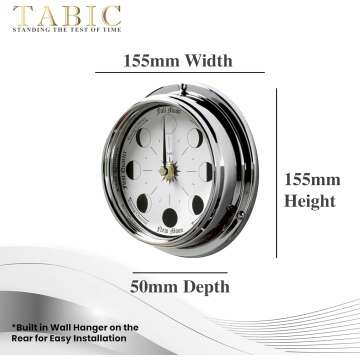 Charming Moon Phase Clock - Solid Brass Elegance