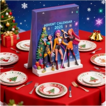 Advent Calendar 2025, 24 Day Christmas Countdown Calendar, 2D Xmas Ornaments, Keychain Countdown Cal...