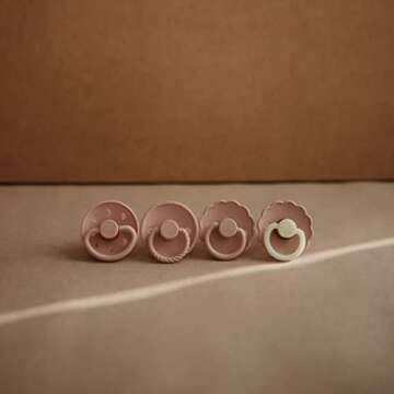 FRIGG Daisy Night Baby Pacifier | Natural Rubber & Safe Design