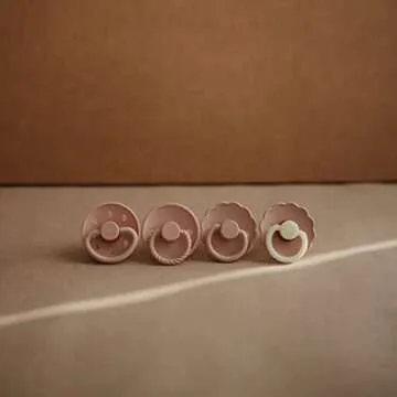 FRIGG Daisy Night Baby Pacifier | Natural Rubber & Safe Design