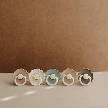 FRIGG Daisy Night Baby Pacifier | Natural Rubber & Safe Design