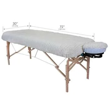 EARTHLITE Massage Table Fleece Pad Set DELUXE - 1" Soft & Thick incl. Fitted Pad & Face Cradle Cover (2pc)