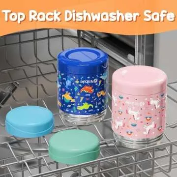 Fimibuke Insulated Kids Food Jar, 12 OZ BPA FREE Wide Mouth Stainless Steel Vacuum Thermos for Hot Cold Food for School Travel Leakproof Toddler Boy Girl Lunch Container Snack Cup for Fruits Veg Soup