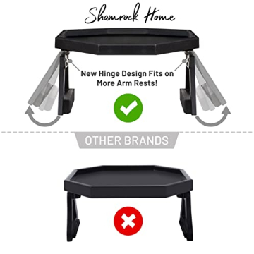 Bamboo Couch Arm Table for Couches - Space Saving Tray