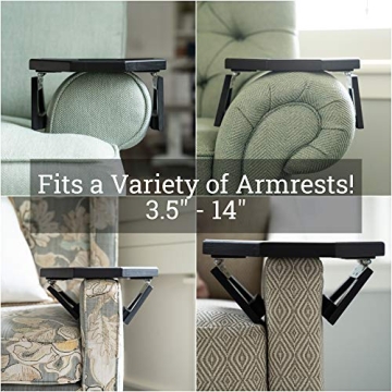 Bamboo Couch Arm Table for Couches - Space Saving Tray