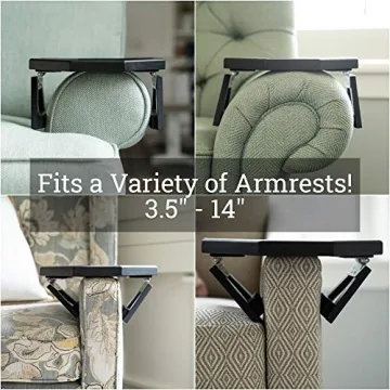 Bamboo Couch Arm Table for Couches - Space Saving Tray