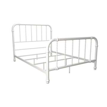 DHP Jenny Lind Kids Metal Bed Frame with Storage White