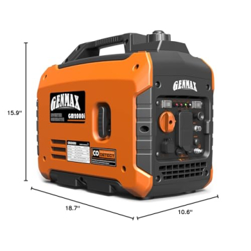GENMAX Ultra Quiet 2000W Generator for Camping and Backup