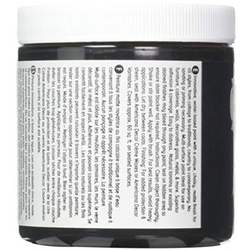 DecoArt Chalky Finish Paint 8oz Carbon Gray for DIY
