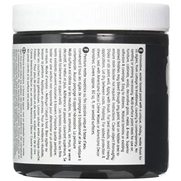 DecoArt Chalky Finish Paint 8oz Carbon Gray for DIY